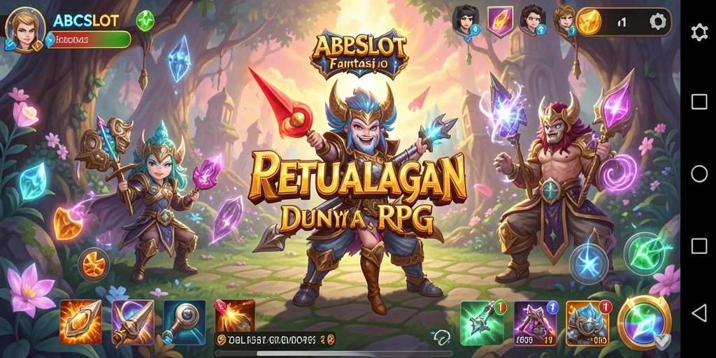 Tampilan gameplay RPG ABCSLOT yang mendebarkan dan penuh aksi.