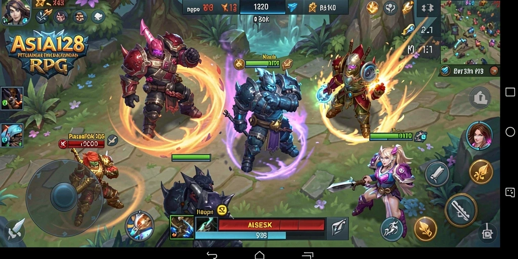 Tampilan gameplay ASIA128 yang epik dengan pertarungan seru di dunia RPG.