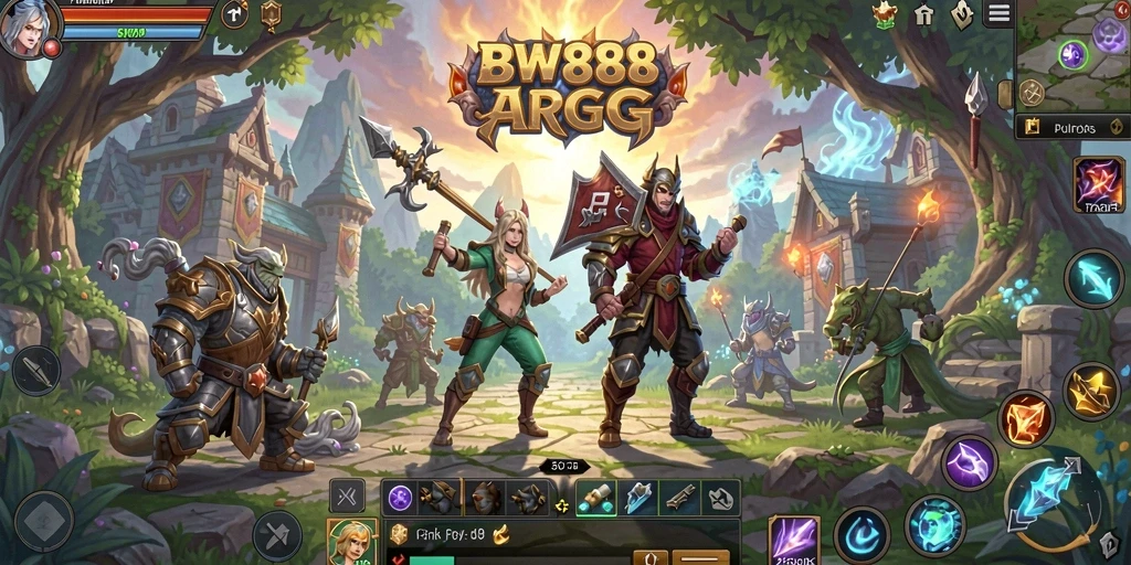 Tampilan gameplay BW888 dengan aksi pertempuran yang seru.