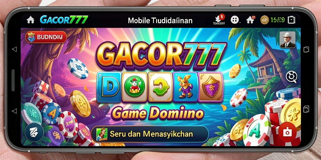 Screenshot GACOR777 menampilkan aksi seru permainan domino.