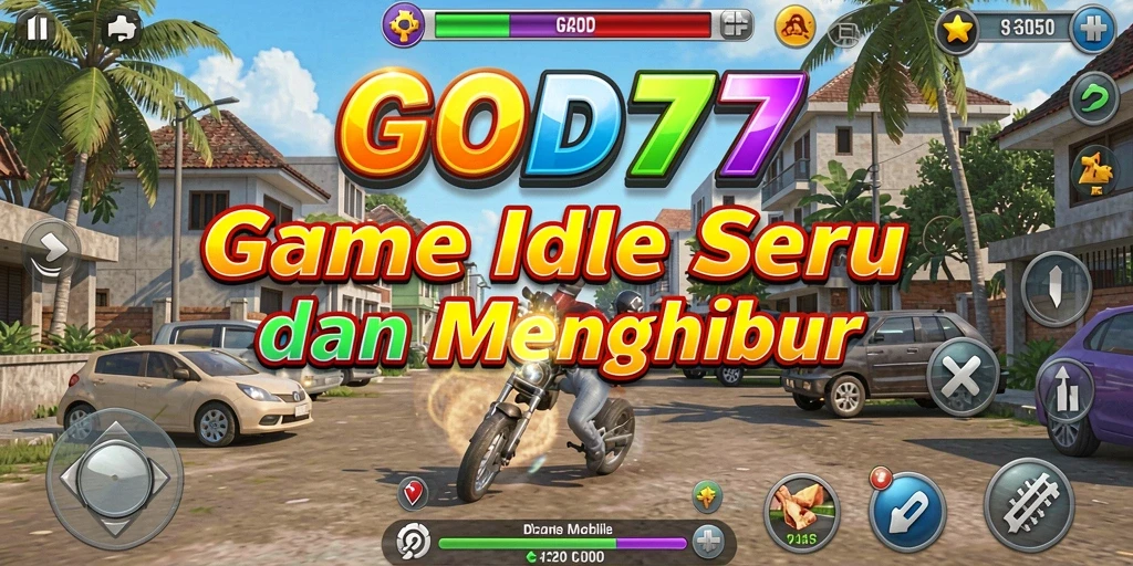 Screenshot utama GOD77 menunjukkan karakter bekerja dalam gameplay Idle yang menarik.