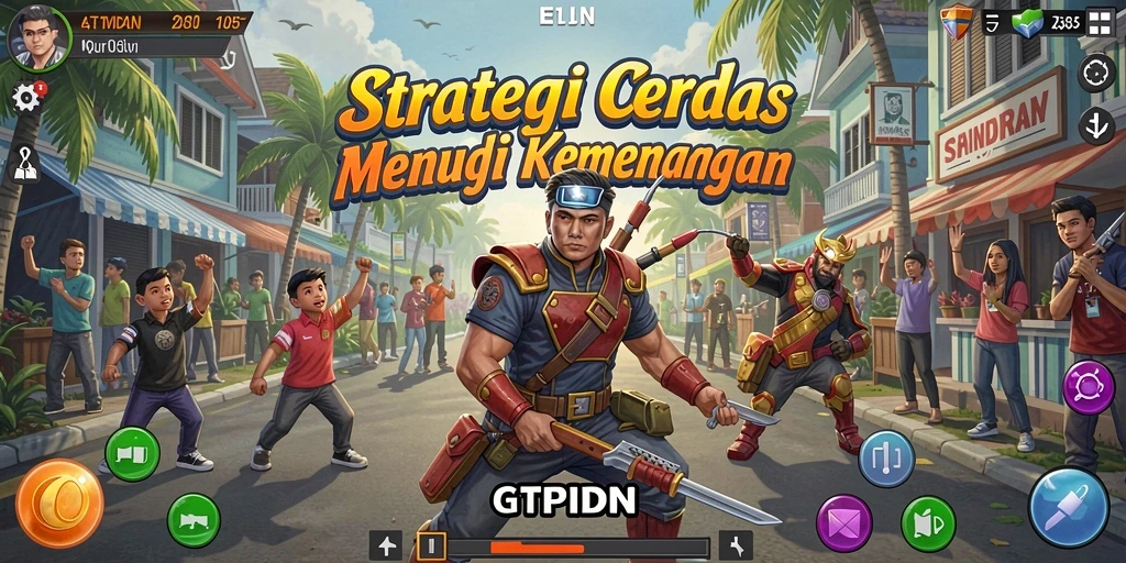 Tangkapan layar GTPIDN menunjukkan aksi strategi di medan perang.