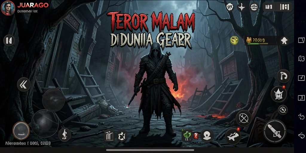Tampilan gameplay menegangkan di dunia kelam JUARAGO.