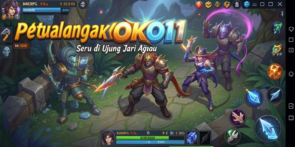 Screenshot gameplay KOKO11 menampilkan aksi seru dalam dunia fantasi.