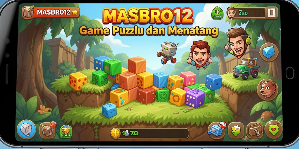 Gameplay seru dalam <strong>MASBRO12</strong> dengan teka-teki menantang.