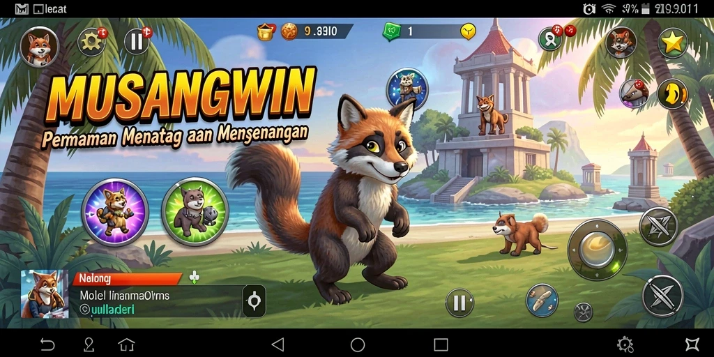 Tampilan gameplay <strong>MUSANGWIN</strong> yang penuh aksi dan tantangan menarik.