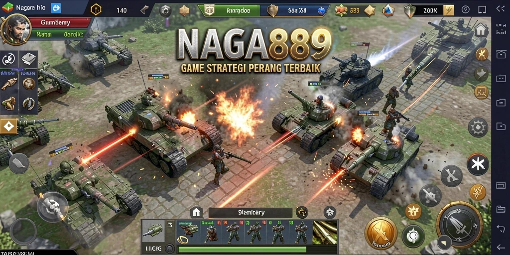 Tangkapan layar menunjukkan pertarungan strategis dalam NAGA889.