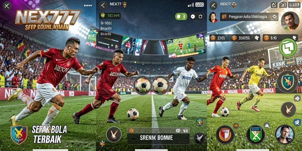 Tangkapan layar NEX777 menampilkan aksi mendebarkan dari laga sepak bola.