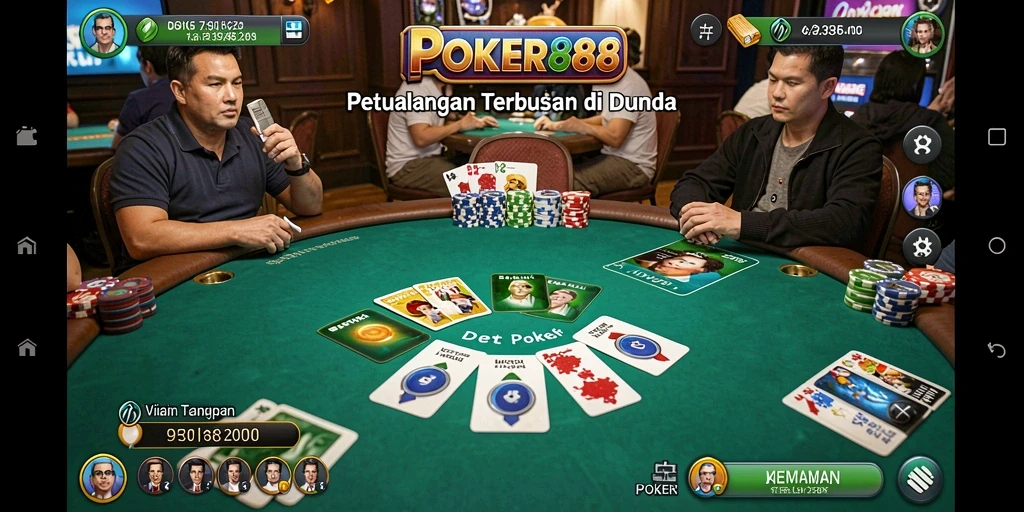 Tangkapan layar permainan POKER88 menampilkan serunya berinteraksi di dunia poker terbuka.