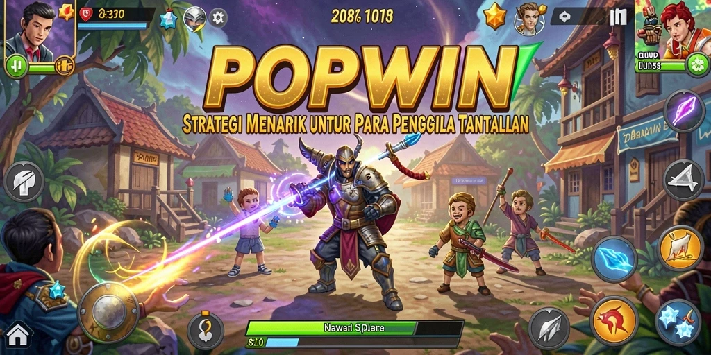 Tampilan gameplay menegangkan dalam POPWIN dengan taktik cerdas.