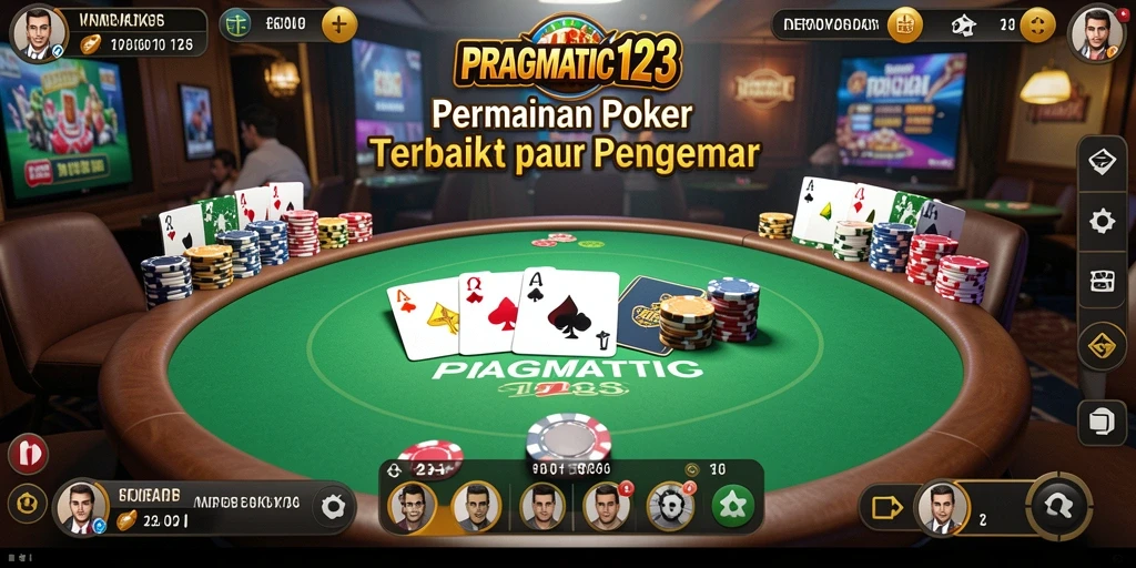 Tampilan permainan Poker yang seru dan mengasyikkan di PRAGMATIC123.