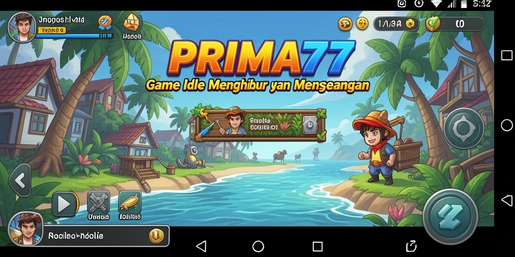 Screenshot PRIMA77 yang menunjukkan gameplay Idle yang menarik dan interaktif.