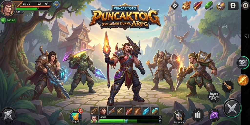 Gameplay PUNCAKTOTO dengan pertarungan seru dan grafis memukau.