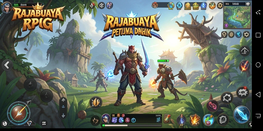Tampilan aksi seru dalam gameplay RAJABUAYA.