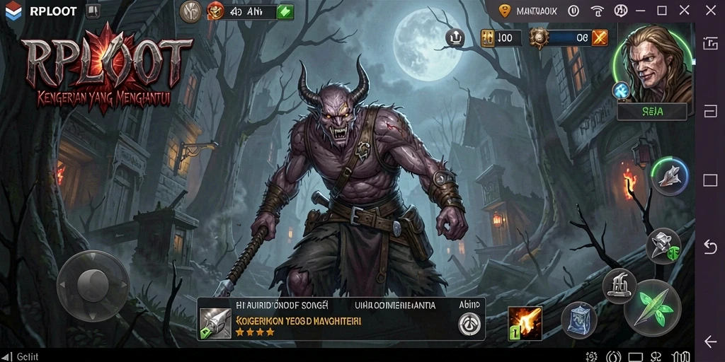 Tangkapan layar gameplay RPLOOT menampilkan suasana Horror yang menegangkan.