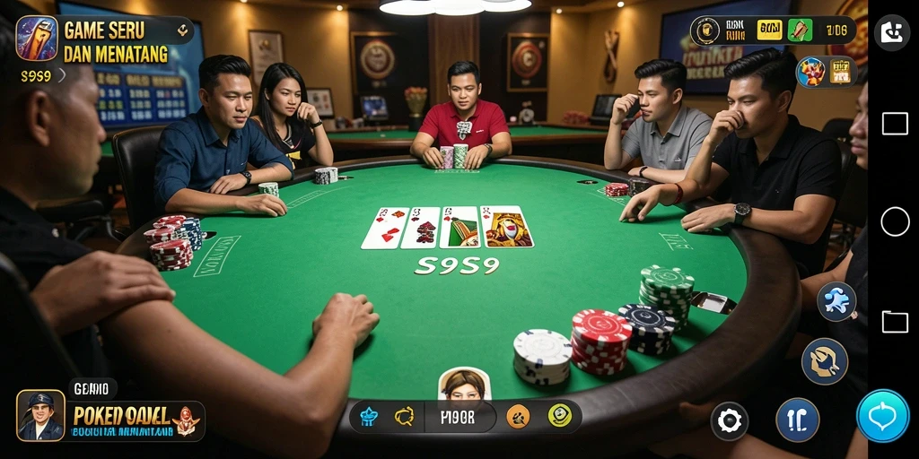Tampilan gameplay S9S9 yang menarik saat bermain Poker.