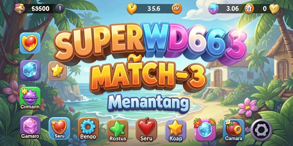 Screenshot gameplay menunjukkan keseruan permainan Match-3.