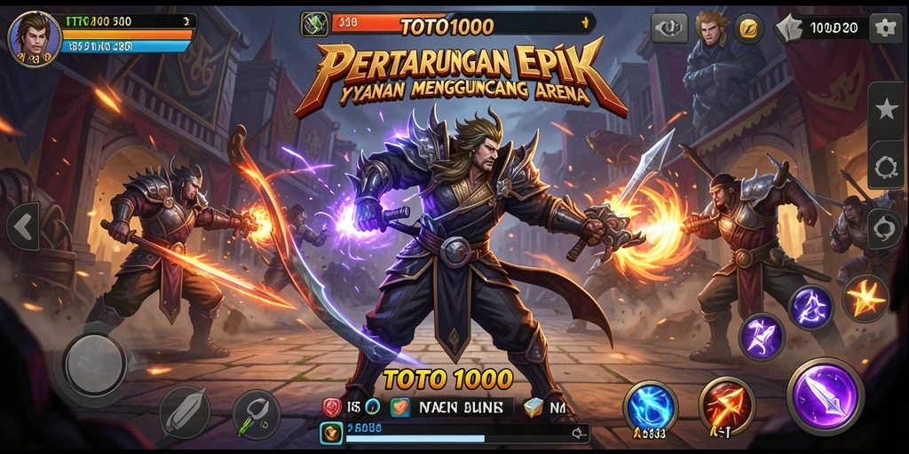 Tampilan seru dari pertarungan karakter TOTO1000.