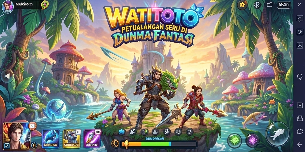 Screenshot WATITOTO menampilkan aksi eksplorasi yang mendebarkan.