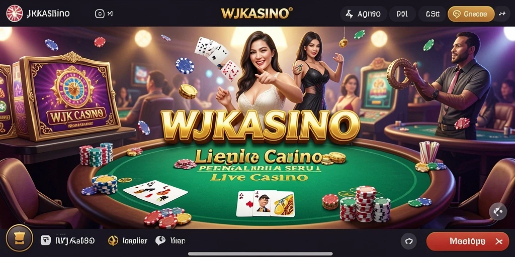 Tampilan gameplay seru WJKASINO dengan dealer langsung.