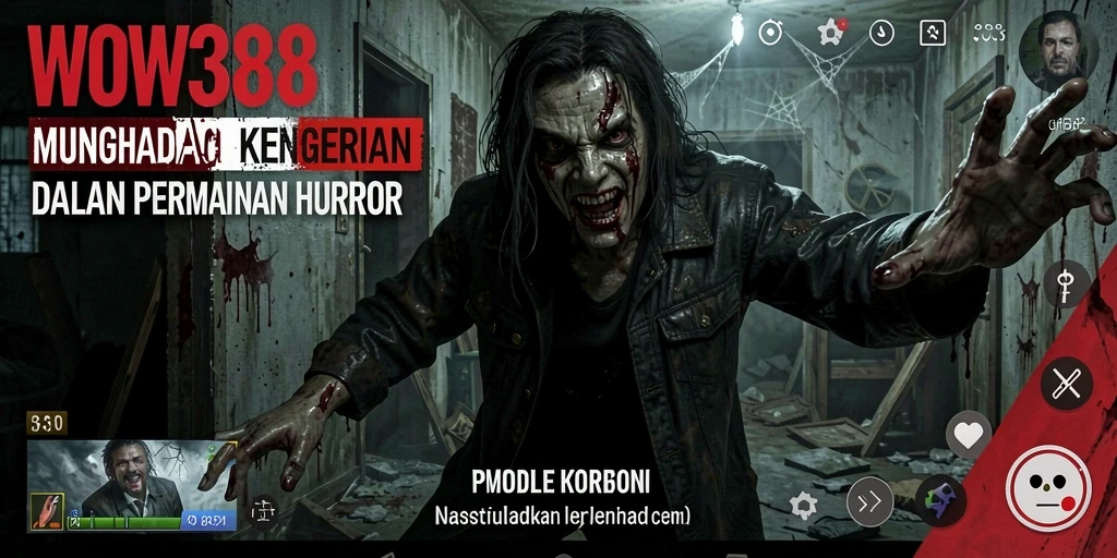 Tangkapan layar gameplay WOW388 menampilkan suasana Horror yang mencekam.